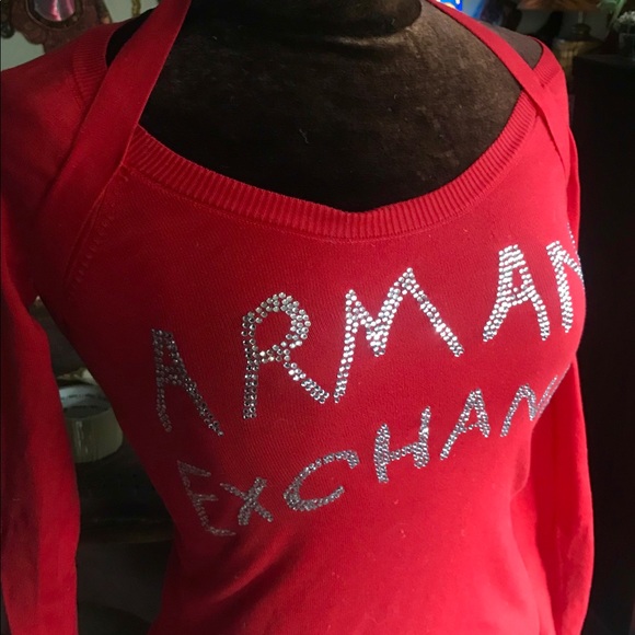 ARMANI EXCHANGE Crystal holiday halter sweater - Picture 1 of 4